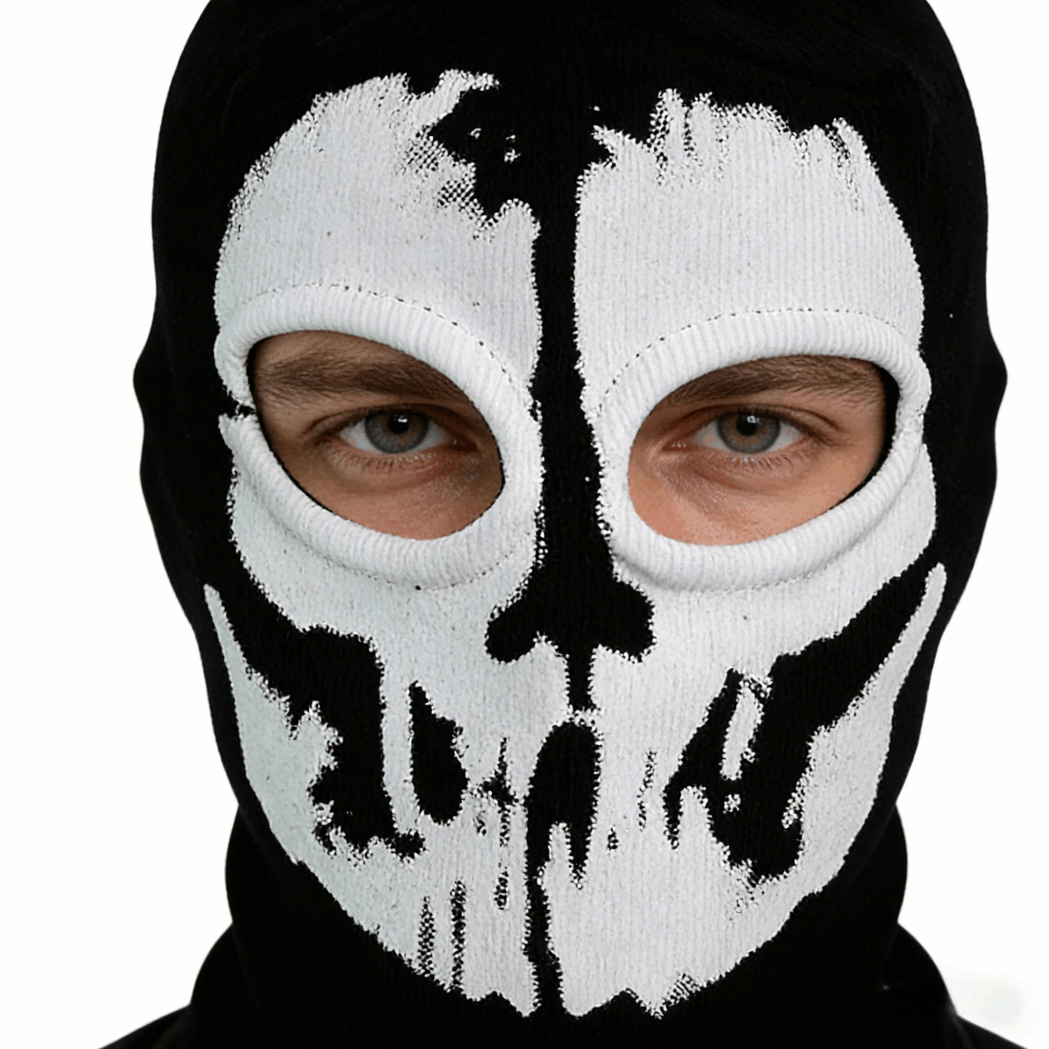 Motorcycle Balaclava Full Face Mask Skull Print Motorbike Full Face Mask Windproof Skiing Head Neck Warmer Bicycle Helmet Liner