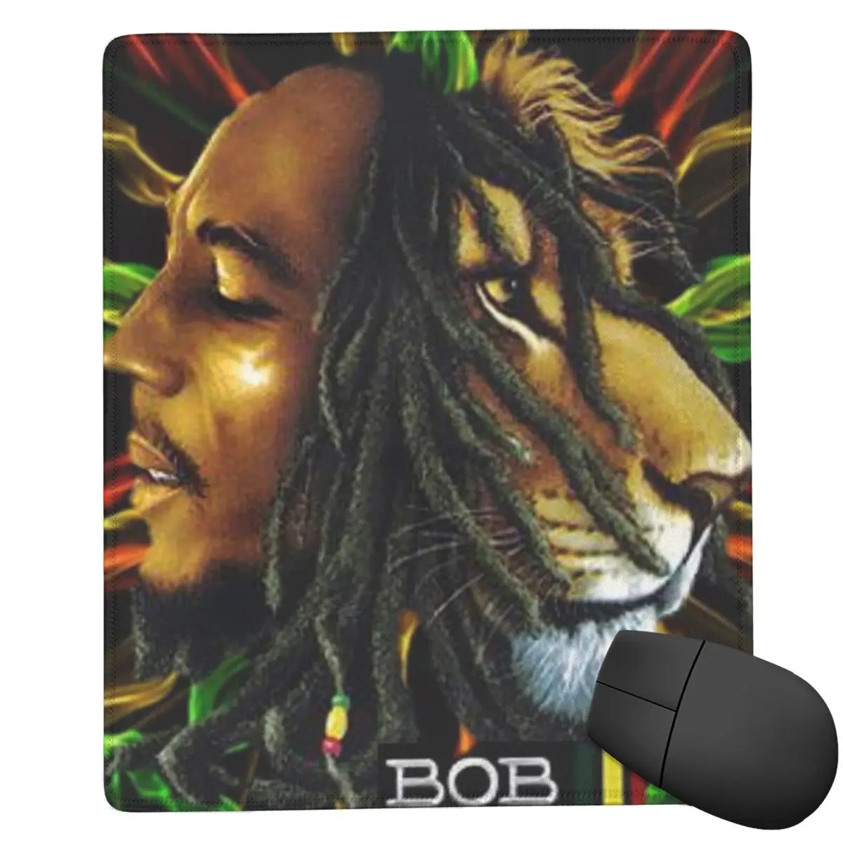 

Коврик для мыши с изображением ямайского певца, рэгги-рокера Боба Марли, 7x9 дюймов (22x18 см), для компьютера, клавиатуры, игрового ПК, ноутбука, рабочего стола
