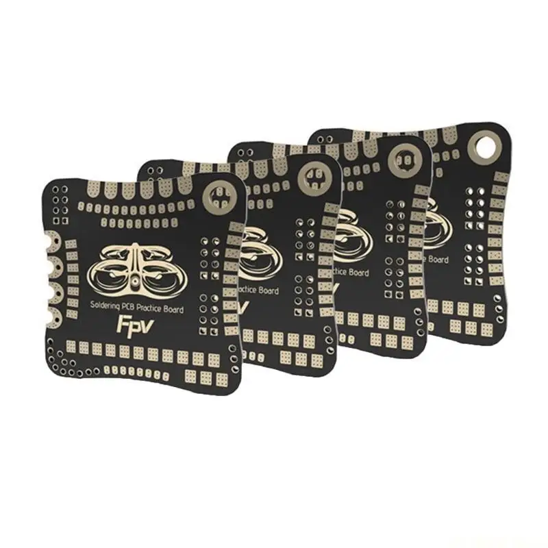 E56B Pack Of 4 FPV Soldering Practice Board PCB Soldering Practice Boards For Electronics And Flight Enthusiasts Repair