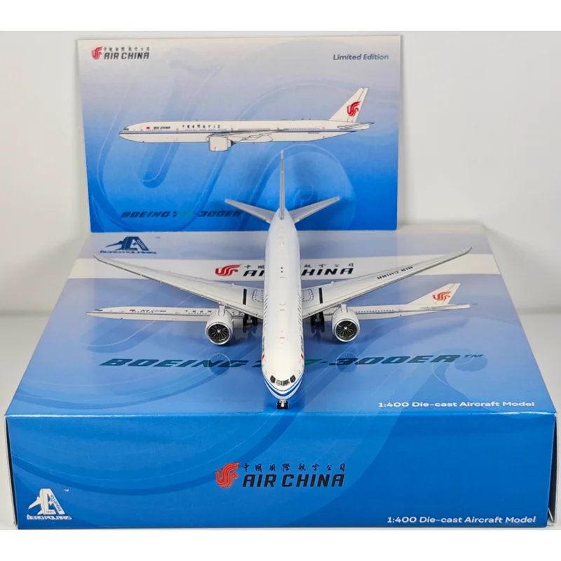Aero Polaris 1/400 Scale Air China B777-300ER Die-cast Alloy Aircraft Model Collectible Decorative ornament