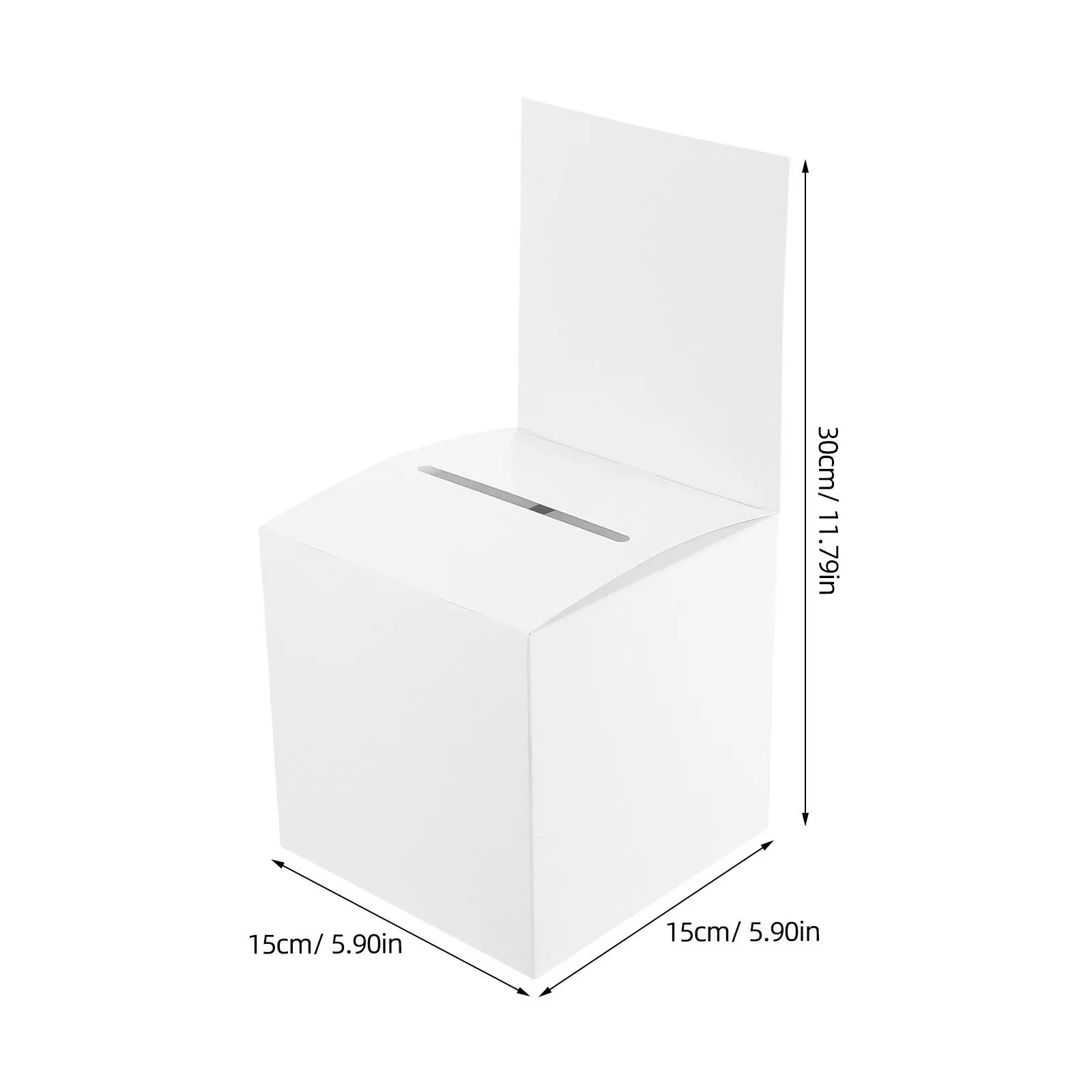 4Pcs Paper Raffle Box Voting Ballot Case Simple Square Ticket Storage Box for Party Meeting Annual Event Multifunctional view 2