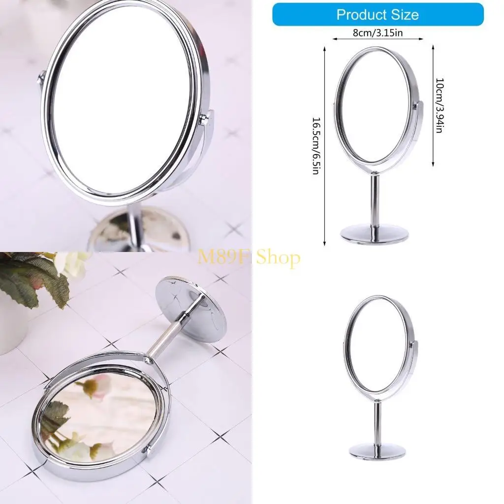 

M89F Красота Косметическое зеркало для макияжа Двустороннее обычное зеркало на подставке