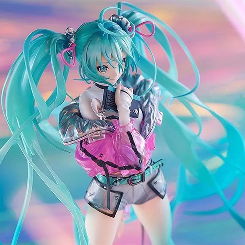 Miyayama Mai Hatsune Miku Twin Tails Figure, Cute Anime Girl Car Dashboard Ornament & Gift view 4