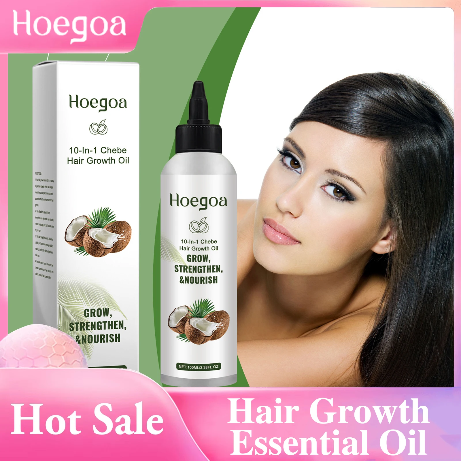 

Hair Growth Essential Oil Shiny Strengthen Improve Breakage Dryness Soft Smoothing Lightweight Nourishing Rejuvenating Serum Oil