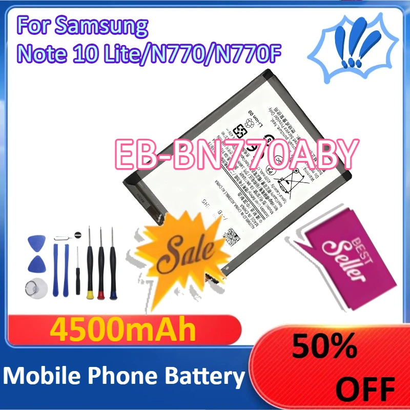 

EB-BN770ABY 4500mAh Mobile Phone Battery For Samsung Note 10 Lite/N770/N770F + Tools