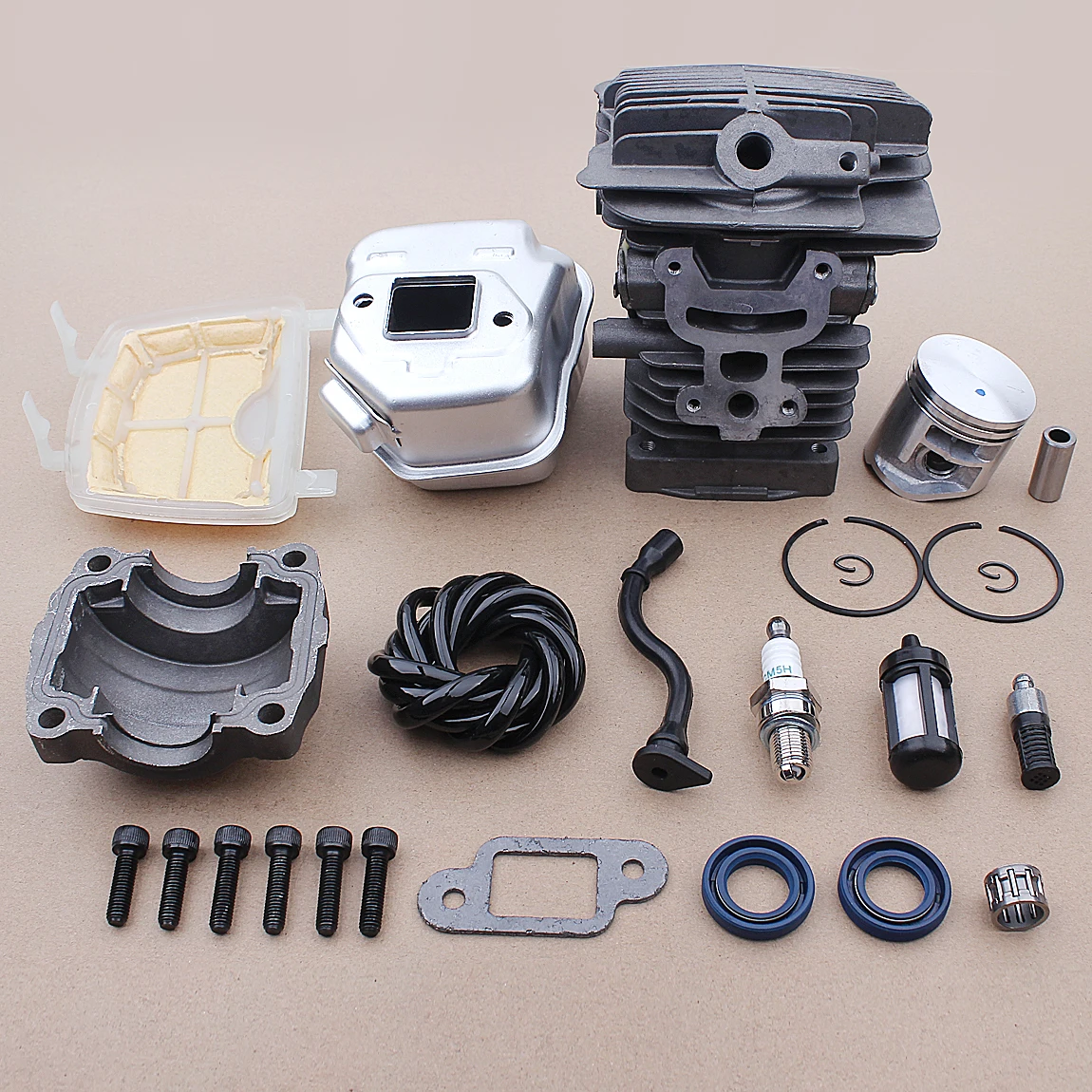 

38mm Cylinder Piston Exhaust Muffler Kit For Stihl MS181 Air Fuel Oil Seal Filter Line Engine Pan Base Bearing Chainsaw Parts