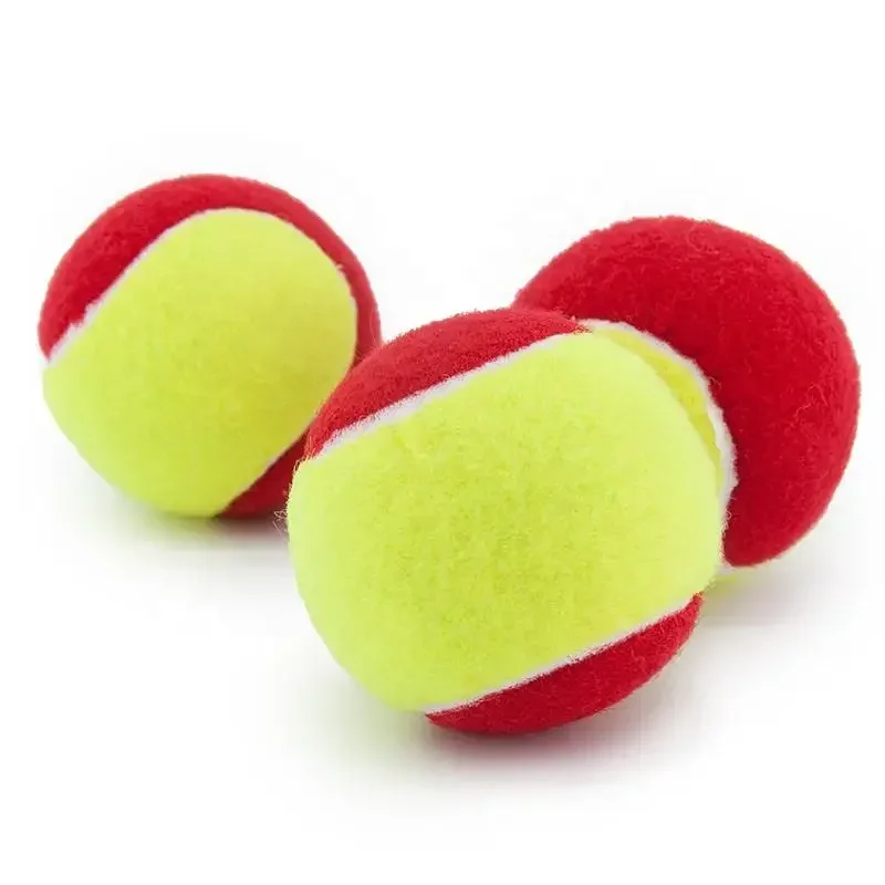 2026 Wholesale Good Quality  Approved Custom Logo Stage 3 Low Pressurized Red Tennis Ball for Kids