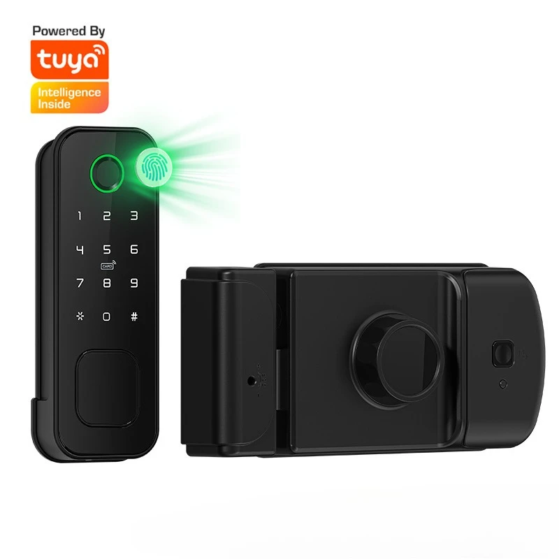 Waterproof Old-fashioned Iron Door Password Lock Tuya Wif Wiring-free Bull Head Pass Intelligent Waterproof Password Door Lock