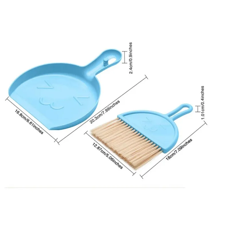 مجموعة مكنسة ومجارف صغيرة لتنظيف سطح المكتب - مكنسة مدمجة متعددة الأغراض مع مجرفة قمامة للمكتب والمنزل