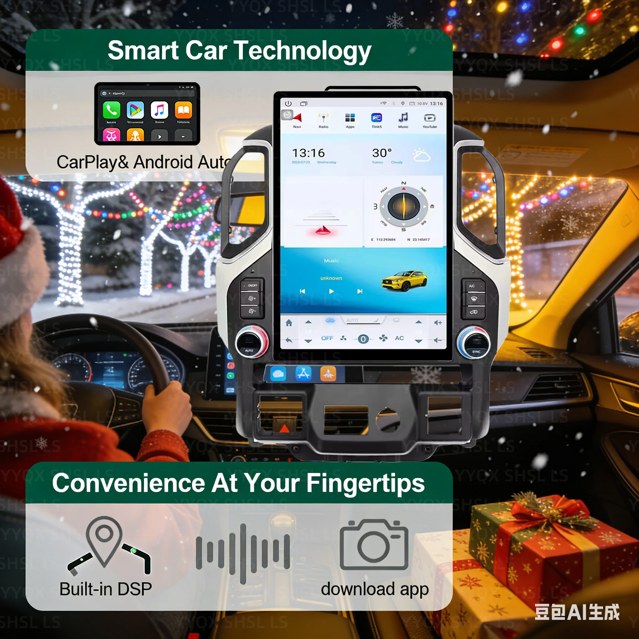 Estéreo LSH Android 14 para Chev Silverado GMC SIERRA 2019-2022, Reproductor Multimedia para Auto, Radio, GPS, Navegación, Carplay Inalámbrico