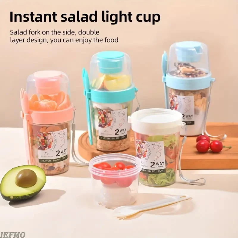 이동식 샐러드 볼 세트 (내장 포크 및 뚜껑 포함) 휴 - Meal Prep For Weight Loss 리뷰 및 가격