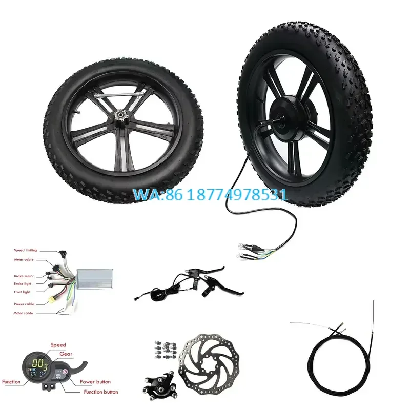 Wmwmnu for High Speed 35km/h 20 Inch 1500W Hub Motor Bicycle Motor Kit