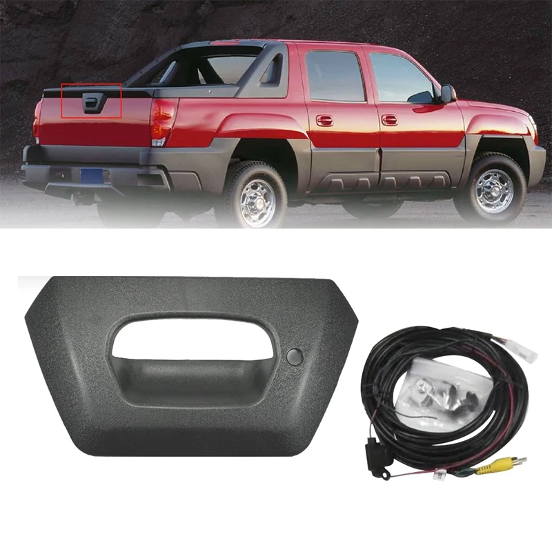 93440179 Tailgate Handle Bezel With Camera For Cadillac Chevy Avalanche 1500 2500 2002-2006 Back Door Gate Handle Lock