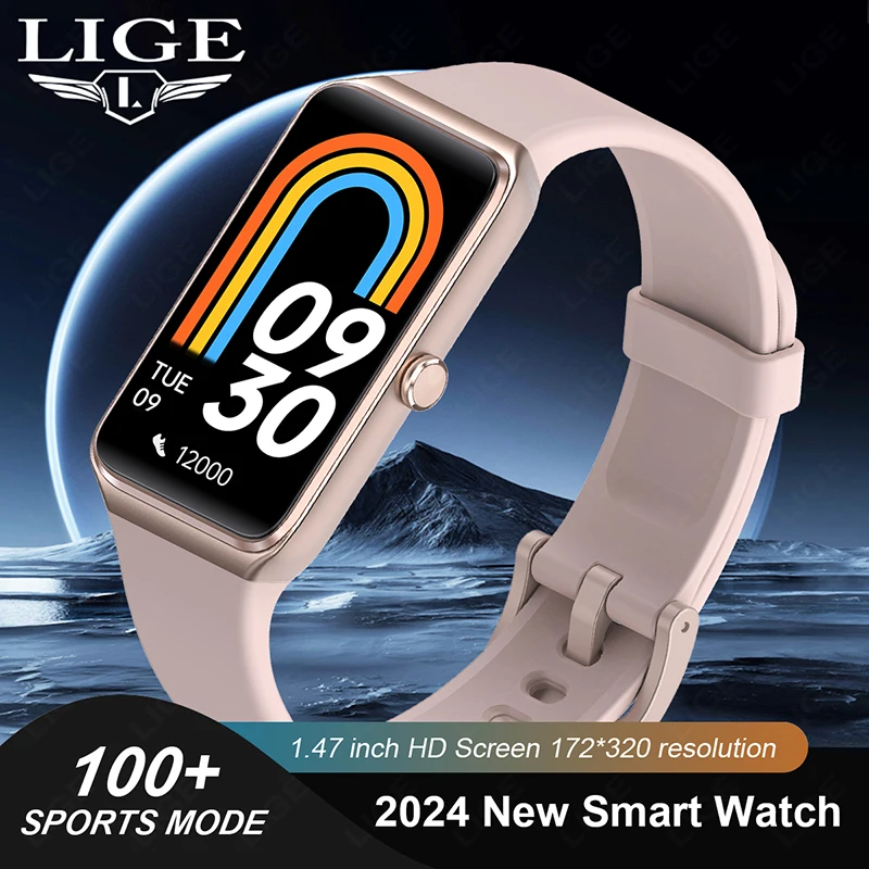

LIGE Women Heart Rate Smart Watch Connected Sport Smart Bracelet Men IP67 Waterproof Blood Oxygen Fitness Tracker Smartwatch