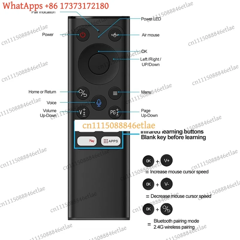 k3 A04R 2.4G Wireless Air Mouse Remote Keyboard IR Learning for Android TV Box Mini PC HTPC Black