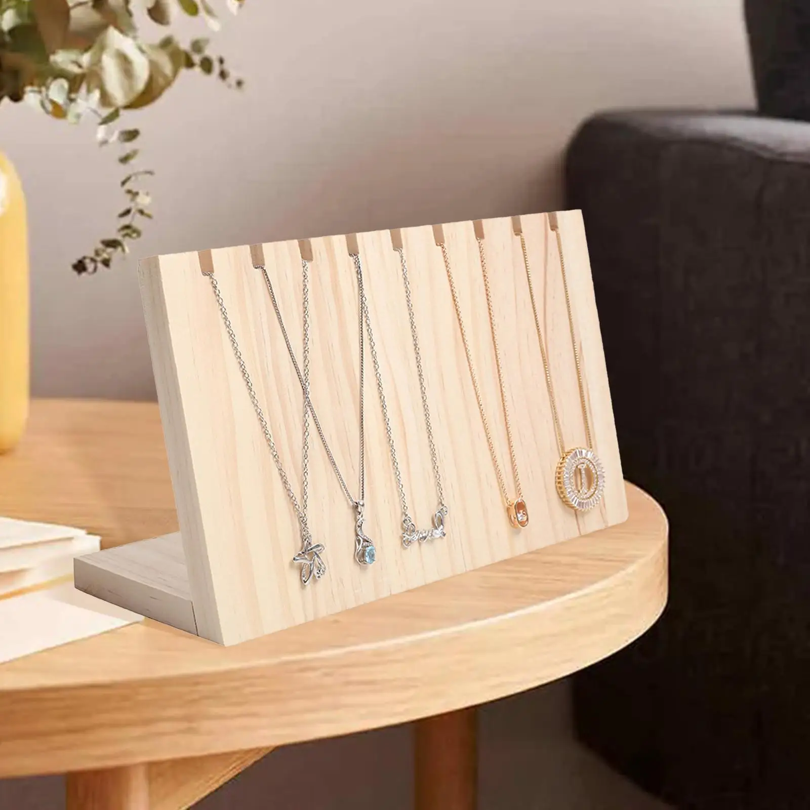 

Necklace Jewelry Stand Storage Showcase for Pendant Counter Tabletop