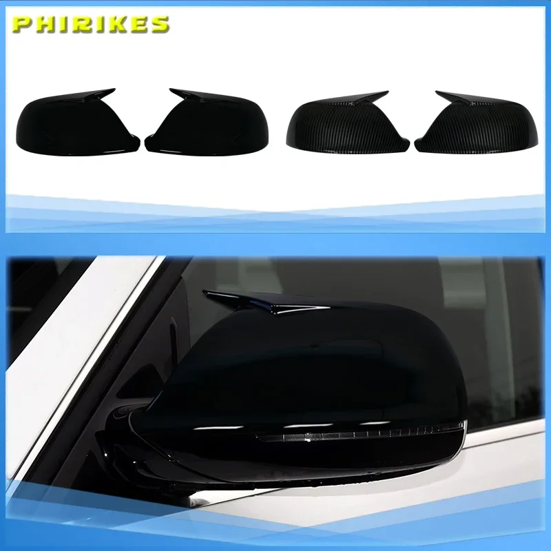 Glossy Black Side Wing Rear View Mirror Cover Case Shell Replace Caps For Audi Q5 SQ5 8R 2009 - 2017 Q7 4L Facelift 2010-2015