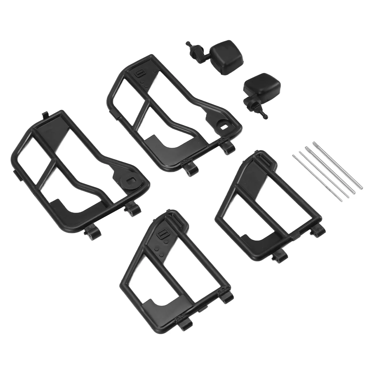 RYOST RC أبواب أنبوب بلاستيكي للسيارة ومرآة الرؤية الخلفية لسيارة زاحفة 1:10 RC محورية SCX10 90046 لسيارة جيب رانجلر هيكل صلب #6