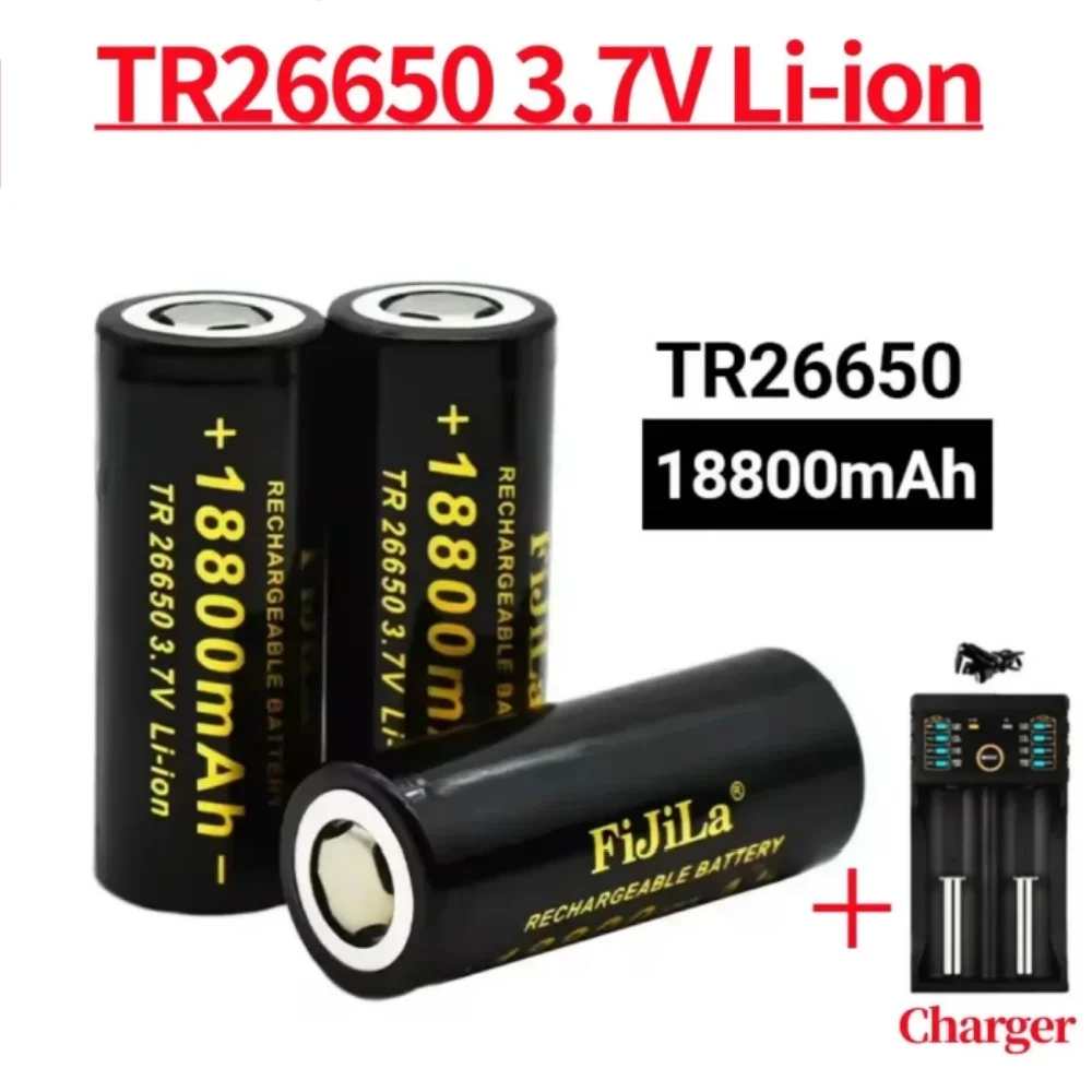 

100% Original 26650 battery hohe qualität 18800mAh 3,7 V 50A lithium-ionen akku für 26650 LED taschenlampe
