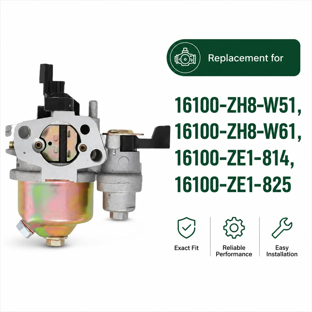 Carburetor Air Filter Spark Plug Kit For Honda GX120 GX140 GX160 GX168 GX200 5.5HP 6.5HP Replaces 16100-ZH8-W51 16100-ZE1-825