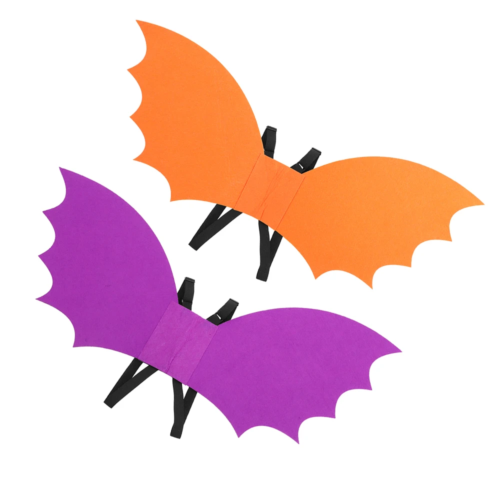 

2Pcs Kids Cosplay Wing Costume Age 6 15 Purple Cosplay Costume Prop ange Non woven Party Props Halloween Accessories