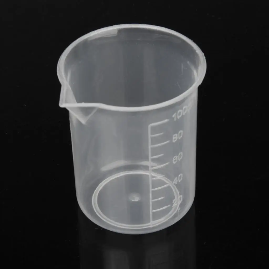Crystal Clear Measuring Cup Plastic Graduated Beaker for Precise Mixing and Laboratory Applications
