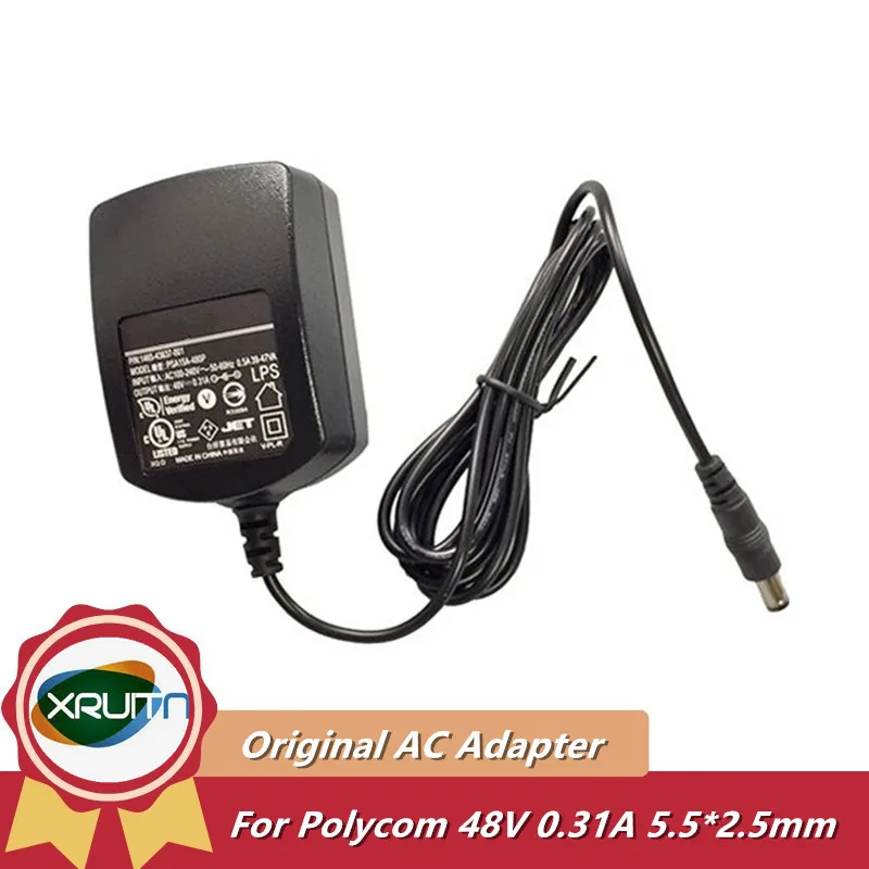 

Genuine PSA15R-480P 48V 0.31A AC Adapter Charger For Polycom VVX 300 VVX 310 VVX400 VVX 410 VVX601 VVX500 Phone Power Supply