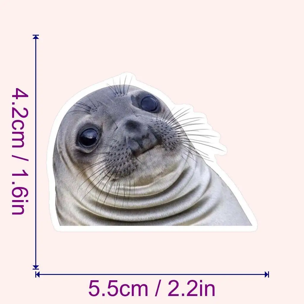 Cute Seal Series Stickers, a complete set of 100 small waterproof animal stickers view 5