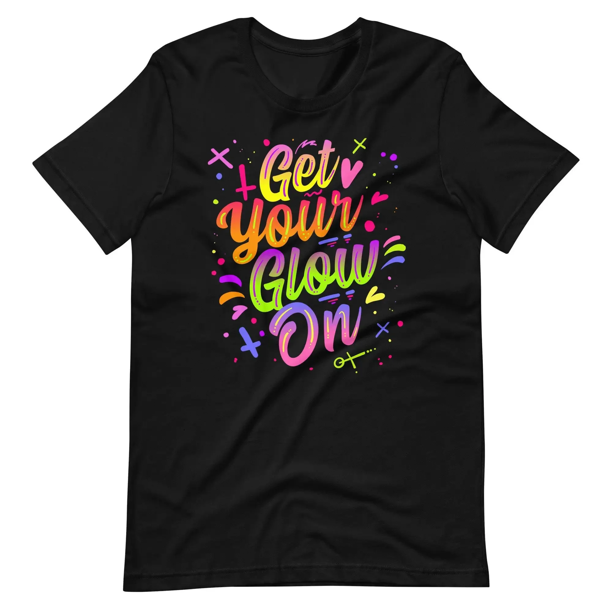 Obtenga su camiseta que brilla en la fiesta de cumpleaños de neón a juego para el escuadrón de grupo