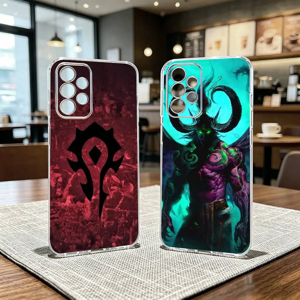 

T-World Of Game W-Warcraft Phone Case For Samsung S25,S24,S21,S22,S23,S30,Ultra,S20,Plus,Fe Transparent Cover