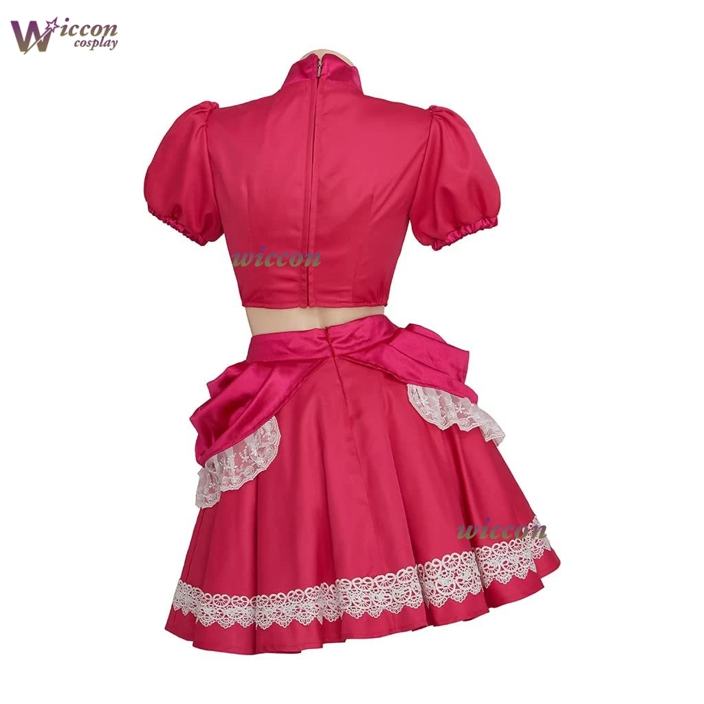 Peach Cosplay Costume Princess Doujin Pink Skirt Tiara Movie Halloween Lolita Outfit Dress Pink Clothing Wig Carnival Party view 6