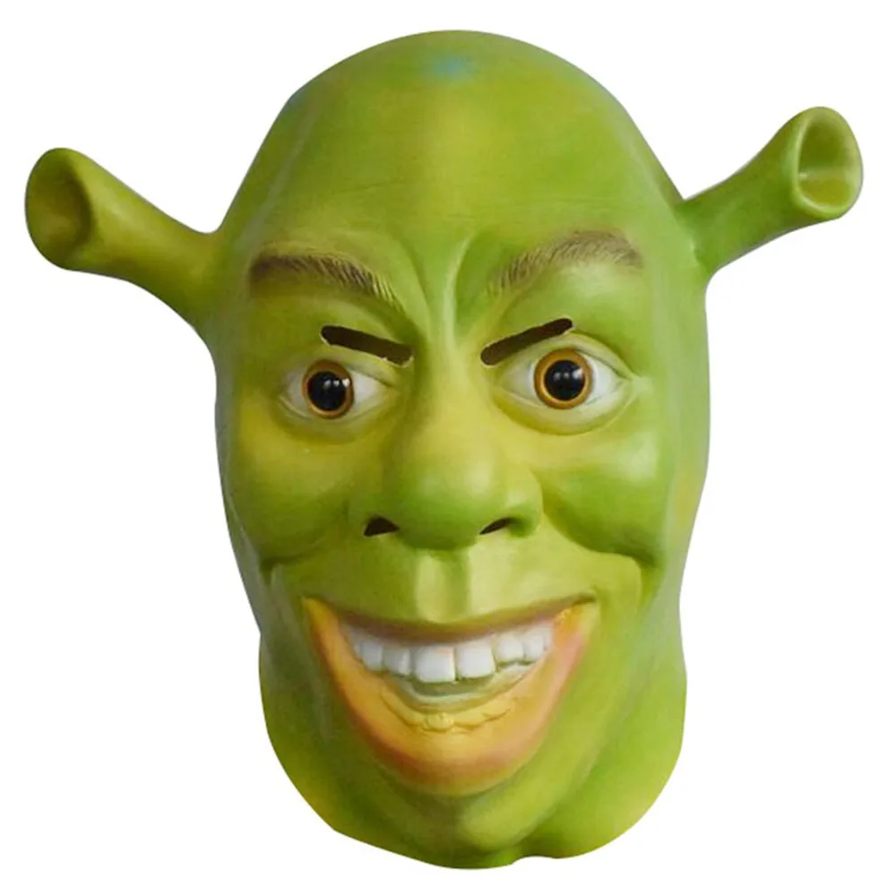 Grüne Monster Shrek Maske Halloween Kostüm Party Shrek Kopfbedeckung Maske Latex Film Charakter Kostüm Requisiten