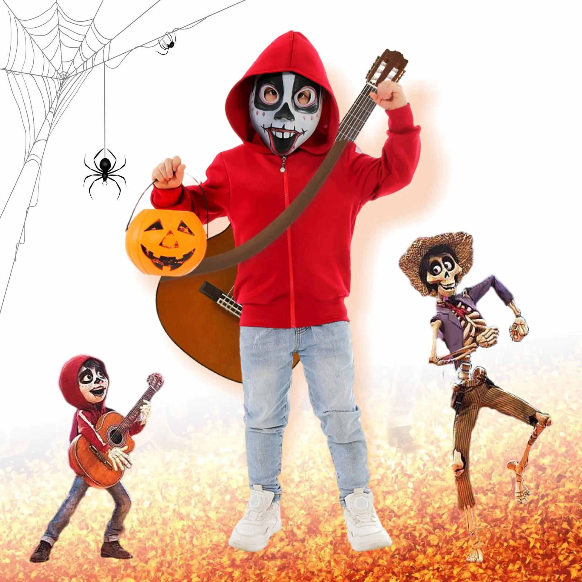 2024 New Halloween Cos Costumes Day of The Dead Children's Costumes Dream Around MiG Figure Stage Costumes