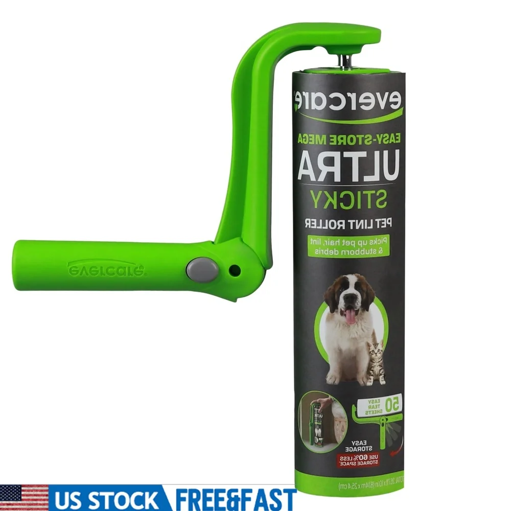 

Мега Ручной валик для ворса 50-слойные клейкие листы Складная ручка Легко разрывается Удобная ручка Чистка шерсти домашних животных