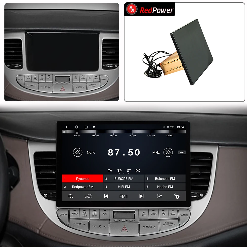 12.95 inch redpower HiFi car radio for Hyundai Rohens Genesis Android 10.0 DVD player audio video DSP CarPlay 2 Din