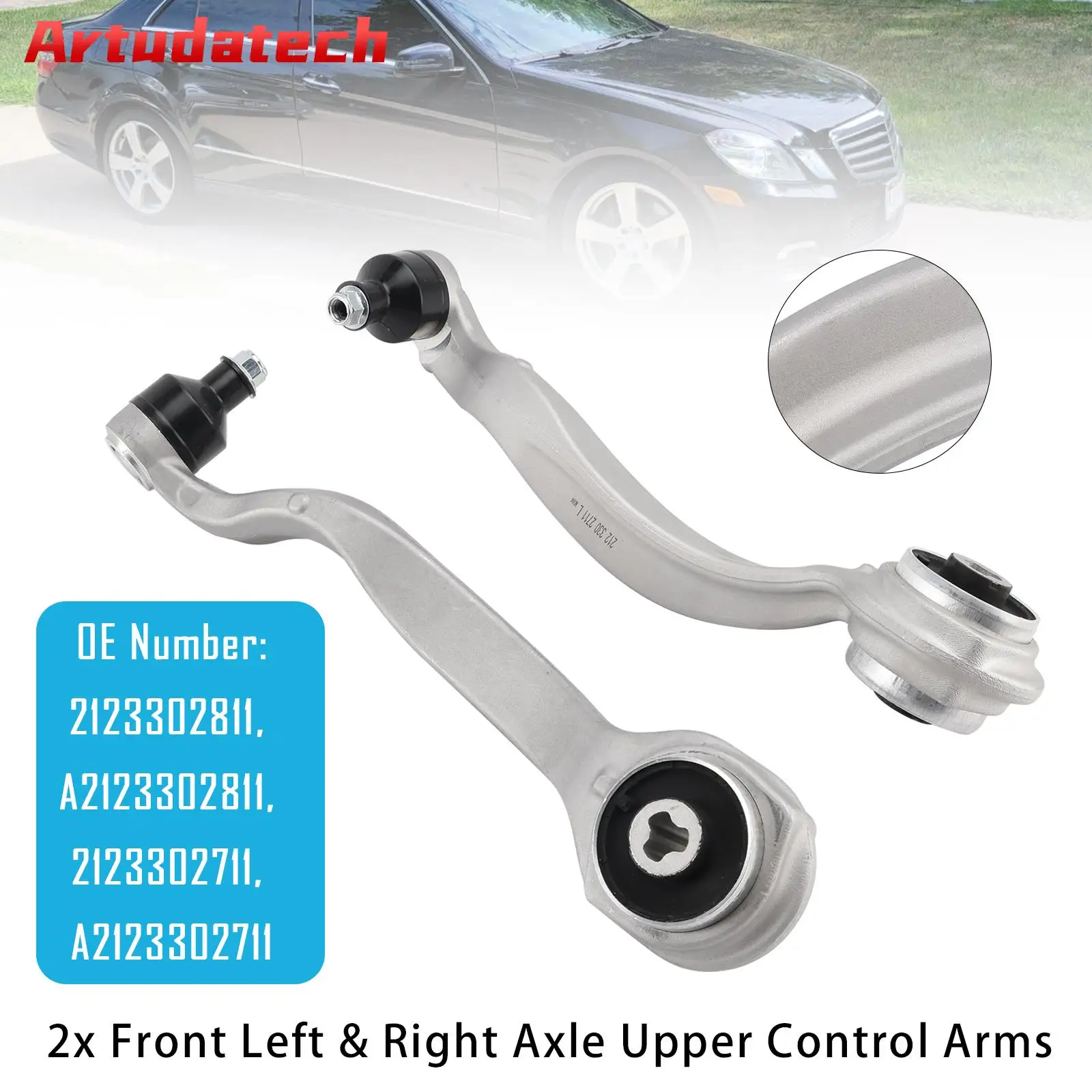 Artudatech 2x obere Querlenker für die Vorderachse (links und rechts) für Mercedes E-Klasse W212