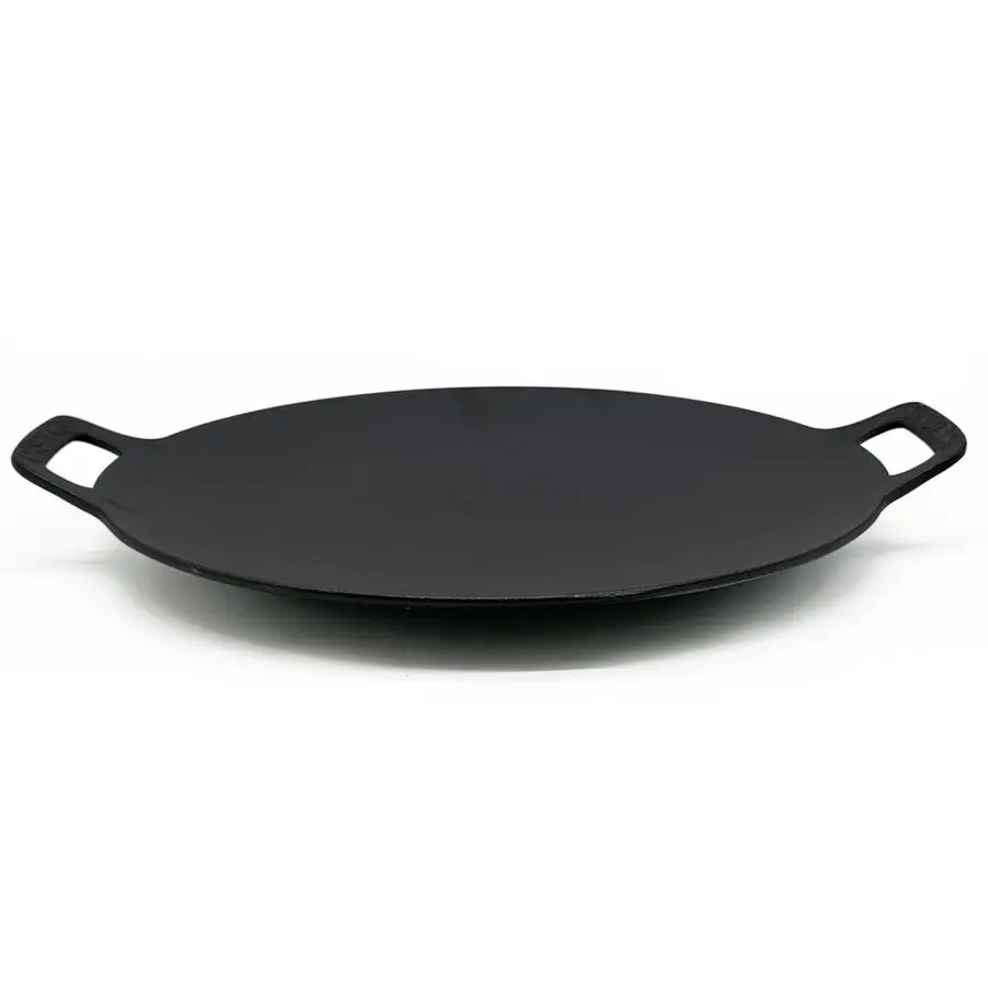 

Korean BBQ Grill Pan, Cast Iron Griddle for Indoor and Outdoor Stovetop Use