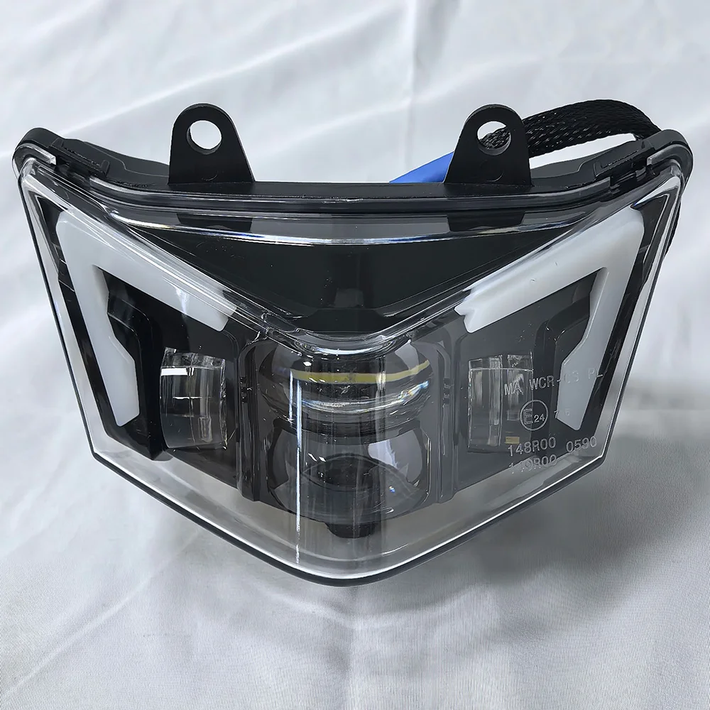 Image 5: Pour Kawasaki KLX125 D-Tracker KLX150 KLX 125 150 2010-2016, phare LED avec DRL, ensemble d'éclairage de moto E24 23007-0146