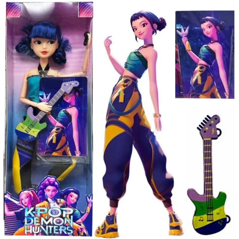 2025 NEW Live-Action Kpop Demon Hunters Figure Toy Rumi Mira Zoey Mira Theme Song Of Colorful Lights Birthday Gifts For Girls