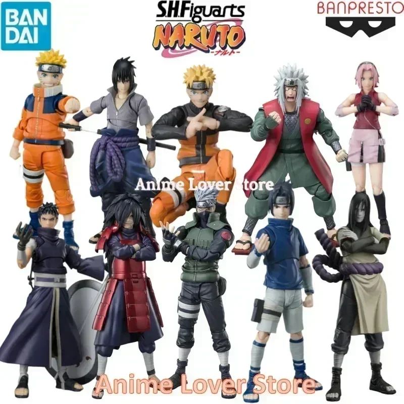 Bandai SHFiguarts SHF Naruto Uzumaki Naruto Uchiha Sasuke Madara Haruno Sakura Hatake Kakashi Jiraiya Orochimaru Anime Figures