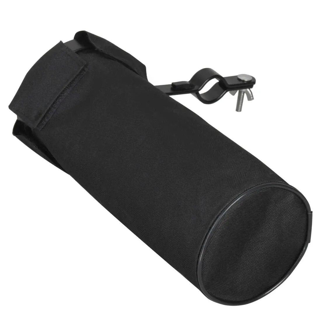 Drumstick Tube Bag Black Cylindrical Drumstick Holder Oxford Cloth Metal Clip Sturdy Percussion Drum Instrument Accessories