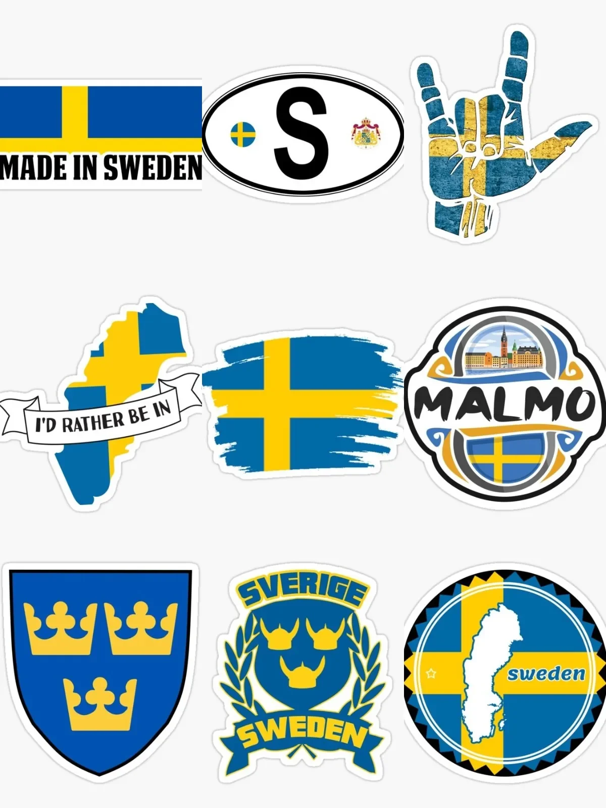 AliExpress Sweden S Flag Emblem Creative Stickers Motorcycle Bicycle Camper Van Bicycle Laptop Wall Car Truck Helmet PVC Decal Assecories