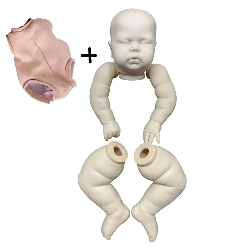 25inch Newborn Doll Accessories Reborn Pickle DIY Doll Part Fresh Color Blank DollsKits with Cloth Body Unfinished Doll Parts