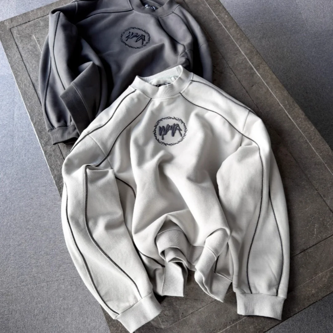 Light Gray Black Crop Top Sweater O Neck Long Sleeve Slim Knit Y2K Retro Womens Fashion Essential