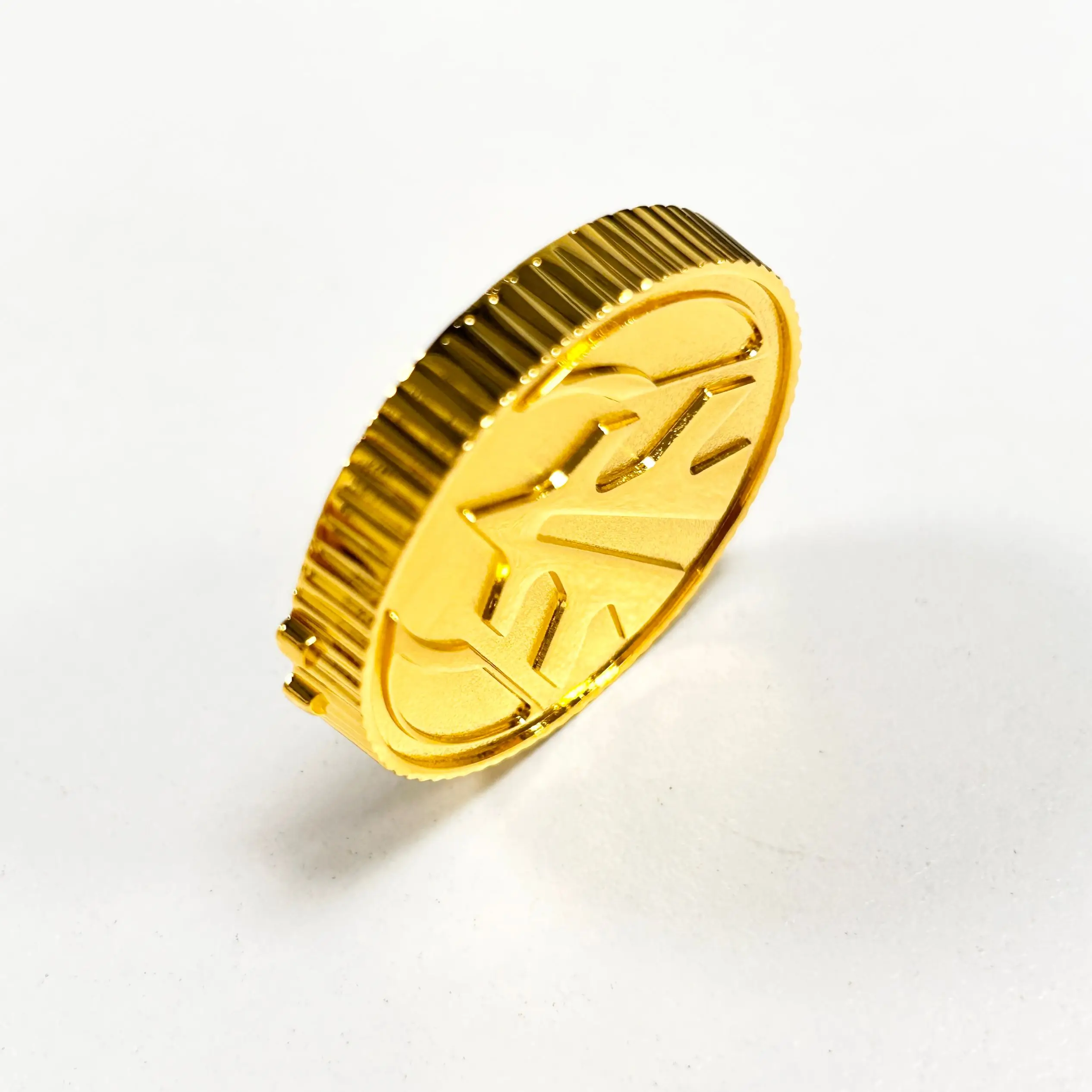 

91-93 TIGER Dino Power Coin-Gold Made for 1991-93 Ranger Morpher Metal