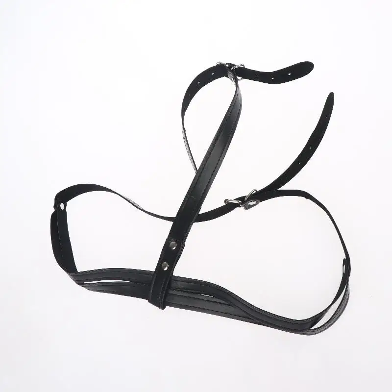 【A】1Pcs Leather Strap On Lesbian Accessories Erotic Bra Brassiere Adult Breast BDSM Bondage Sexy Lingerie Sex Toy For Women