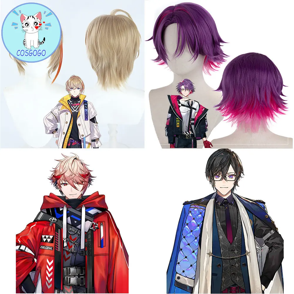 Vtuber Nijisanji VOLTACTION Wig Fura Kanato/Watarai Hibari/Shikinagi Akira/Seraph Dazzlegarden Cosplay Wig Game Anime New