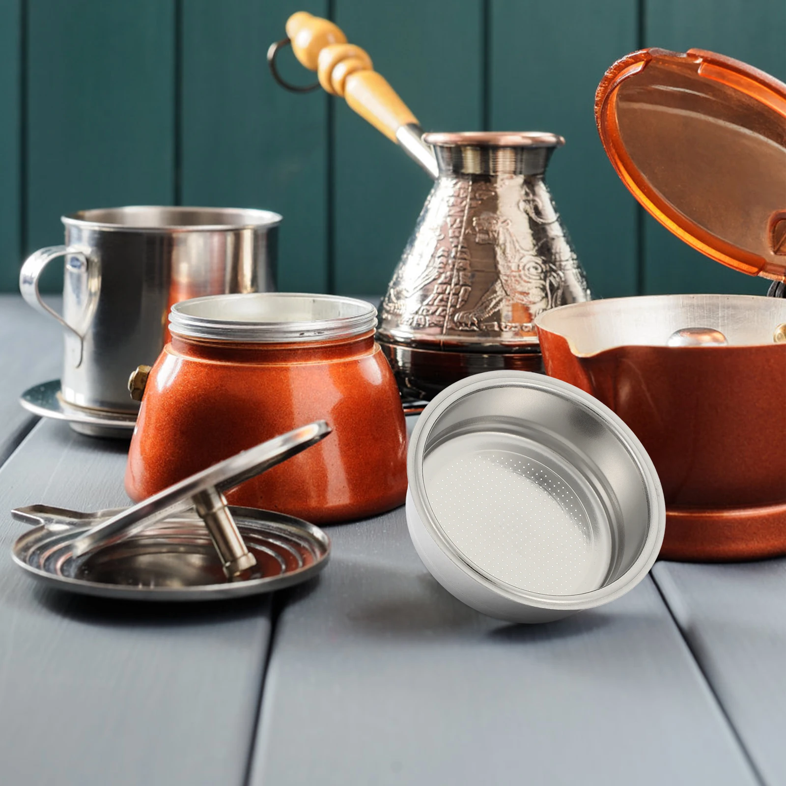 

Stainless Steel Coffee Filter Basket Espresso Machine Accessory Mellow Taste Fine Powder Filtration Exquisite Coffee Filter