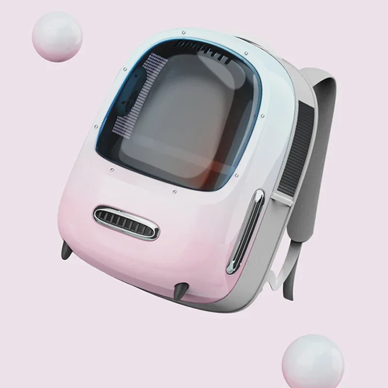 

New Small Pet Fresh Air Cat Bag, Portable Bag For Going Out, Double Shoulder, High-capacity Space Capsule, Cat Bath, Magic Weapo