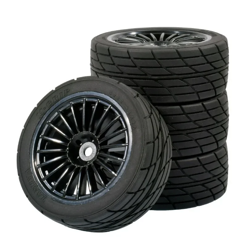 

4pcs OD 68mm Rubber Tire Wheel 12mm Hex for Tamiya TT02 XV02 PTG-2 1/10 RC Racing Car Upgrade Parts